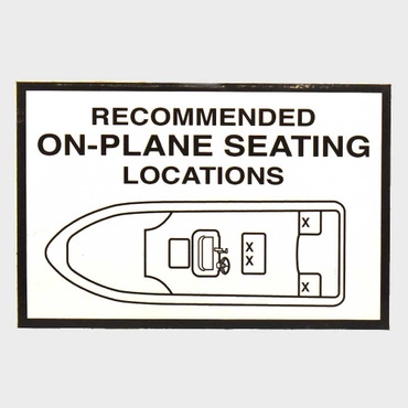 Triton Boat Seating Warning Decal 202285 | 2310 Bay On-Plane Sticker