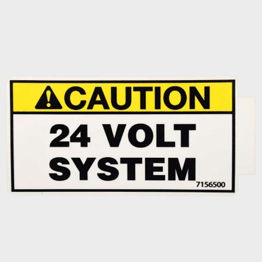 Marquis Boat Voltage Warning Decal 7156500 | 24 Volt System Caution 3 3/8 Inch