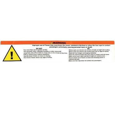 Skier's Choice Boat Warning Sticker | Wakeboard Tower