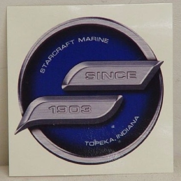 Starcraft Boat S Badge Decal U24209-01 |  Blue Silver 2 7/8 Inch