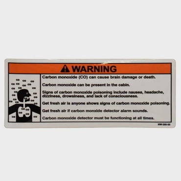 Carver Yacht Boat Warning Decal 7155111 | Carbon Monoxide Sticker