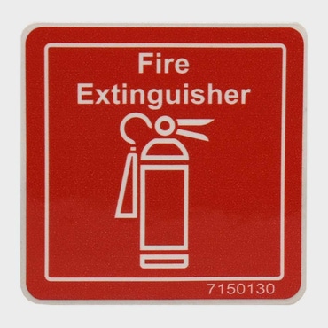 Carver Marine Boat Fire Extinguisher Decal 7150130 | 2 Inch Red Sticker