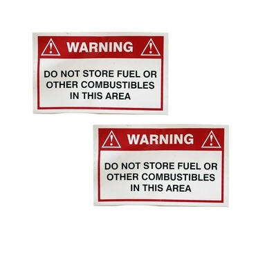 Tracker Boat Warning Decals 103787 | Store Combustible Stickers (Pair)