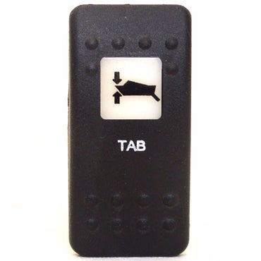 Carling Boat Rocker Switch Plate | Trim Tab Black Actuator
