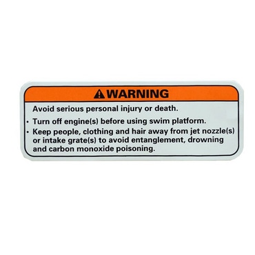 Sea Doo Boat Warning Sticker 204901334 | Avoid Injury 3 3/4 Inch